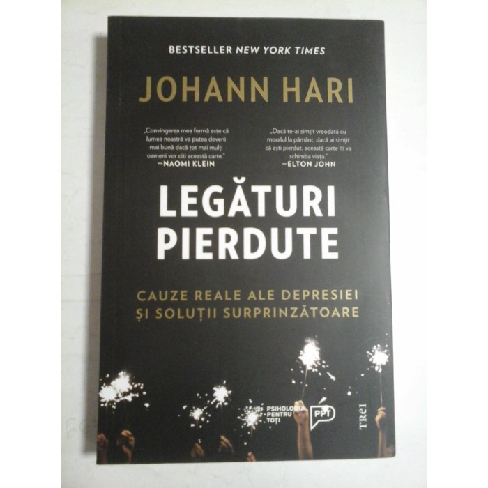 LEGATURI PIERDUTE Cauze reale ale depresiei si solutii surprinzatoare - Johann HARI LEGATURI PIERDUTE Cauze reale ale depresiei si solutii surprinzatoare - Johann HARI
